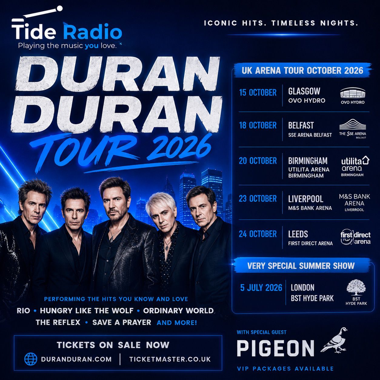 WIN A PAIR OF TICKETS TO SEE DURAN DURAN!