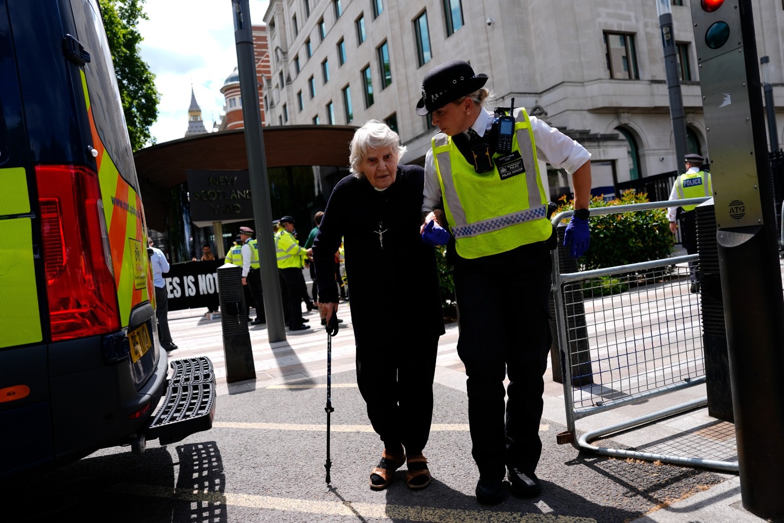 Retired priest, 84, arrested at Palestine Action protest